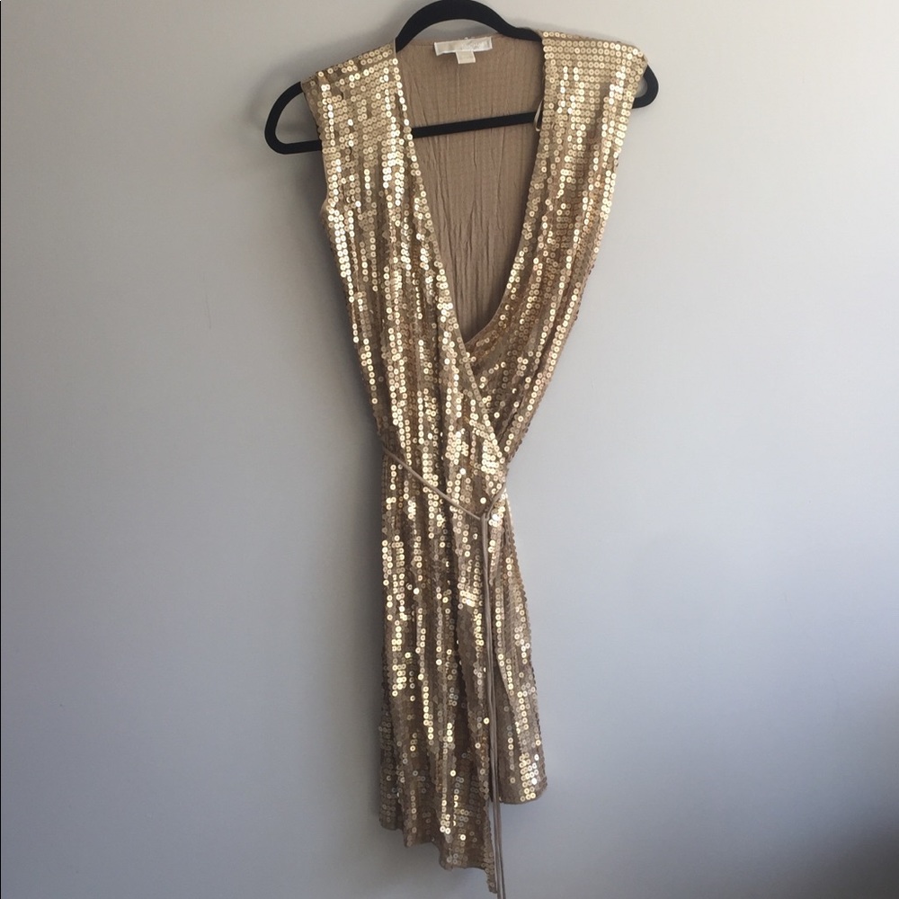 Glamorous Michael Kors Sequined Wrap Dress